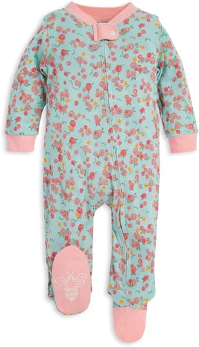 Burt's Bees Baby Baby Girls' Sleep and Play Pajamas, 100% Organic Cotton One-Piece Romper Jumpsuit Zip Front Pjs
