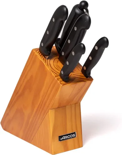 ARCOS Juego de 5 cuchillos de acero inoxidable nitrum. Cuchillo de cocina profesional para pelar frutas y verduras.Mango ergonómico POM de