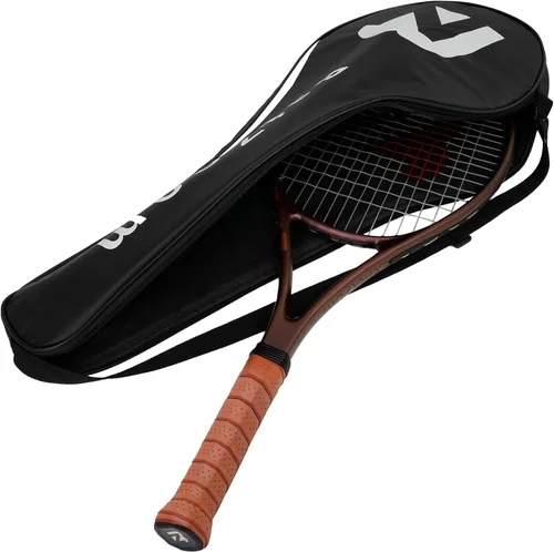 Vista 5 de BatZoom Tennis Racket for Beginners & Adults - Lightweight Graphite Racquet with Comfortable Grip Shock Reduction Technology Includes Carrying