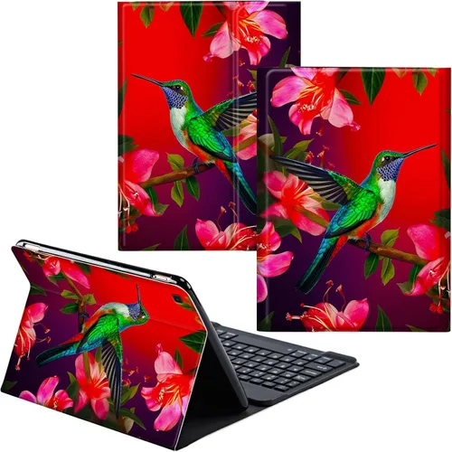 Vista 88 de Funda para Samsung Galaxy Tab S6 Lite 2022/2020 Teclado inalámbrico desmontable y cubierta de cuero PU Funda protectora para tableta para Samsung