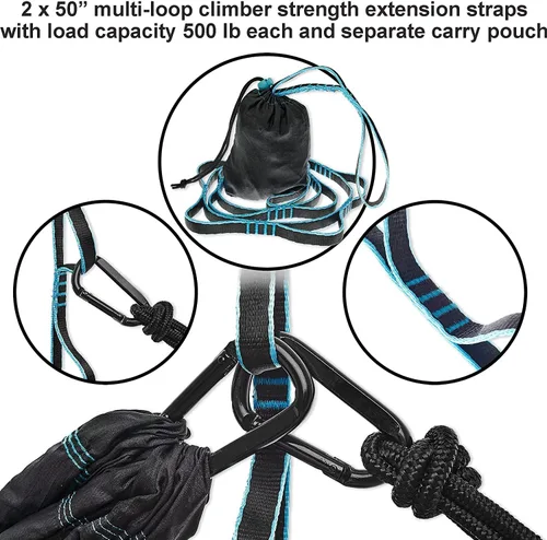 Vista 4 de Juego de columpio de yoga aéreo - hamaca colgante columpio - Kit de mosca de inversión - Eslinga de yoga antigravedad - Trapecio de suspensión