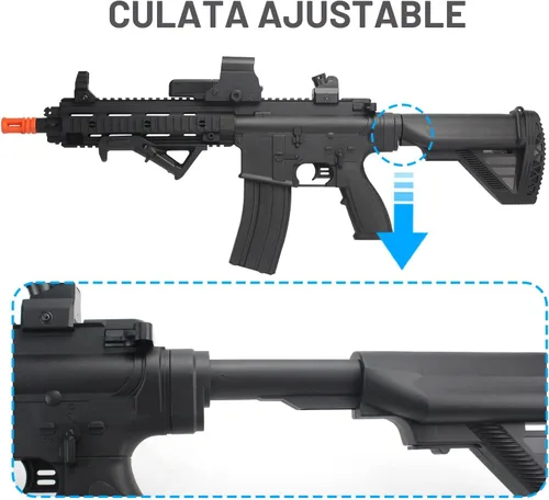 Vista 6 de BIU BLASTER Lanzador de Bolas de Gel de 30 Pulgadas 140+ FPS, Rango de 80+ Pies Lanzador Orby Salpicador Eléctrico Automático de Tamaño Completo