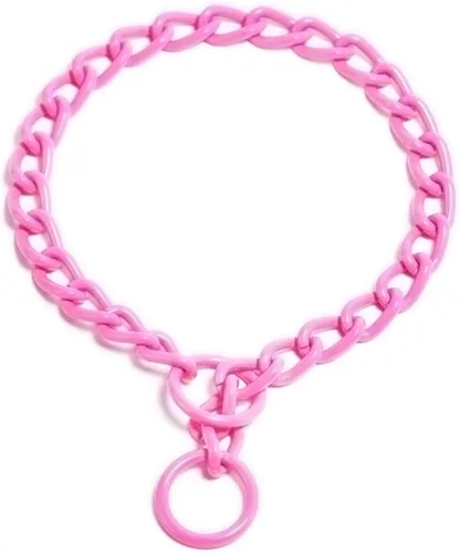 Vista 2 de Platinum Pets Collar de entrenamiento de cadena revestida, 16 pulgadas por 2-1/0.079 in, cromo negro