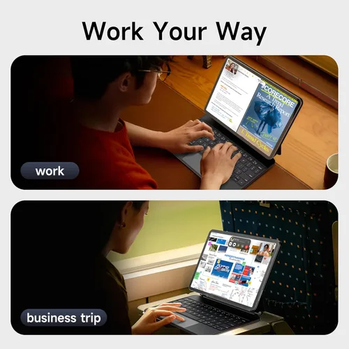 Vista 5 de HOU Funda para iPad Pro de 11 pulgadas con teclado M5 2025/M4 2024 (SOLAMENTE), funda de teclado Magic Keyboard iPad Pro de 11 pulgadas