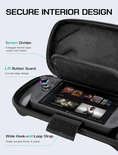 Vista 4 de JSAUX Funda de transporte para ROG Xbox Ally / ROG Xbox Ally X (2025), carcasa protectora compacta de carcasa rígida, accesorios de almacenamiento