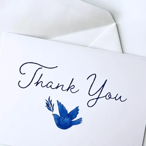 Vista 8 de CARDAMONOLY Tarjetas de agradecimiento con sobres Funerarias - Tarjetas de condolencia con sobres con paloma azul para celebración de vida, libros