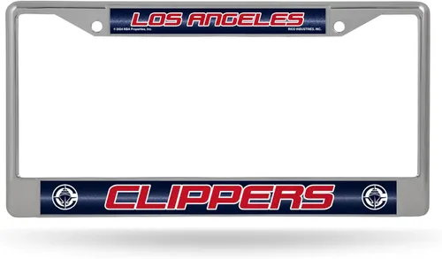 Vista 14 de NBA Bling Chrome License Plate Frame with Glitter Accent