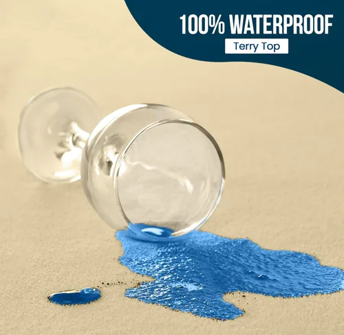 Vista 2 de Utopia Bedding – Protector impermeable de colchón tamaño individual, funda de colchón de terry premium de 200 GSM, transpirable, estilo ajustado