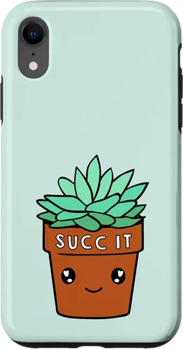 Vista 24 de iPhone 16 Succ It - Cute Succulent Plant Lovers Gardening Theme Case