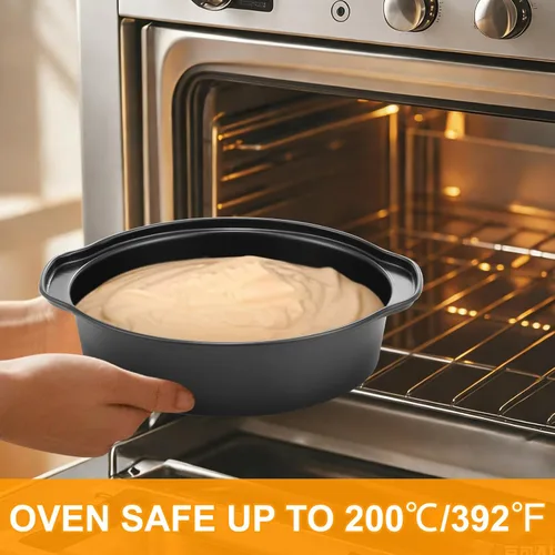 Vista 7 de Molde para pasteles de 6 pulgadas, 3 moldes redondos de acero al carbono con 100 piezas de papel pergamino, antiadherente y fácil de desmoldar,