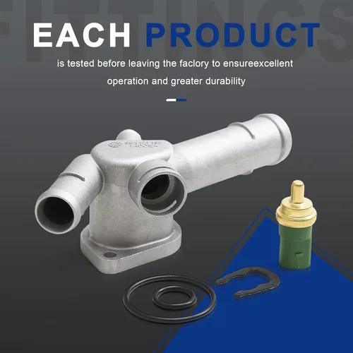 Vista 6 de 06A121132 059919501A Brida de refrigerante de agua de aluminio y sensor de temperatura del motor Remitente compatible con Audi A3 VW Golf Bora Polo