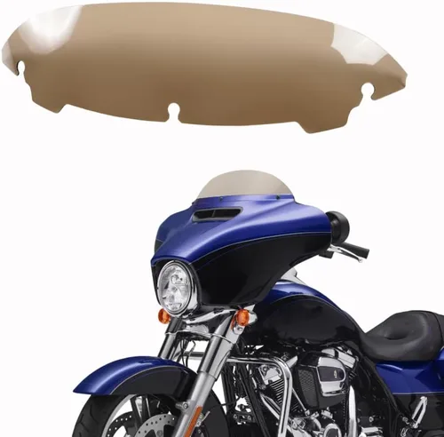 Vista 18 de WYNMOTO Parabrisas Pantalla Divisor de Viento de Humo Ondulado de 10.5" Compatible con Harley Davidson Touring Street Glide Electra Glide 2014-2024