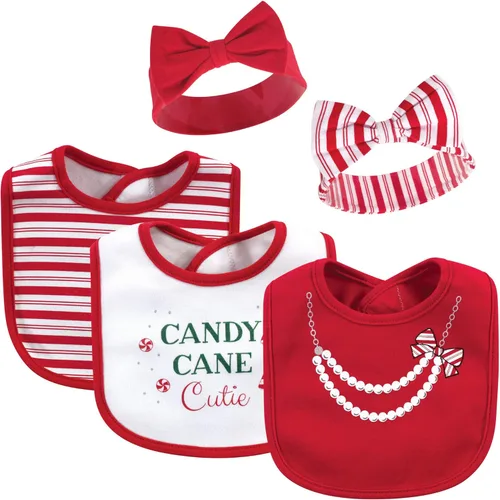 Little Treasure baby-girls Bib and Headband Set