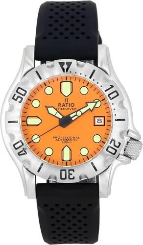 RATIO FreeDiver - Reloj de buceo profesional con cristal de zafiro automático, resistente al agua, 1,640.4 ft, reloj de buceo para hombre