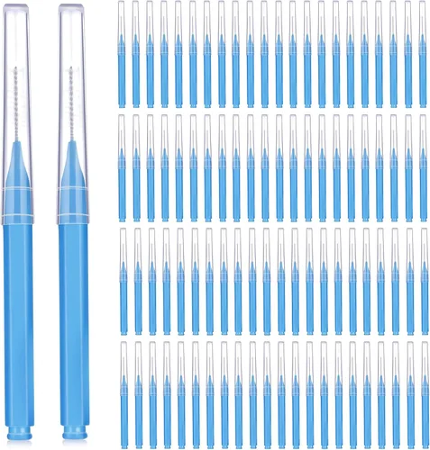 Vista 43 de Patelai 100 piezas cepillo para brackets cepillo interdental palillo de dientes cabezal de hilo dental cepillo de higiene dental limpiador