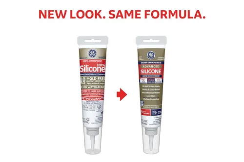 Vista 3 de GE Selladores y adhesivos Advanced Silicone 2* Sellador de cocina y baño, 2.8 oz, transparente