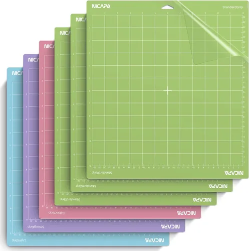 Vista 11 de Nicapa - Tapete de corte de agarre estándar para Cricut Maker 3/Maker/Explore 3/Air 2/Air/One (30 x 30 cm, 5 paquetes) Tapetes de corte adhesivos