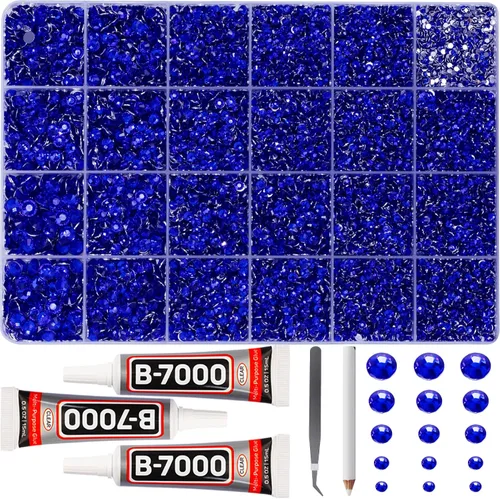 Vista 15 de 11000Pcs Silver Clear Rhinestones Bedazzling Kit, Bedazzled Gems Flatback