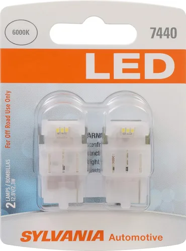 SYLVANIA - Mini bombilla LED blanca 7440 T20 - Bombilla LED brillante, ideal para luces de circulación diurna (DRL) y luces de marcha