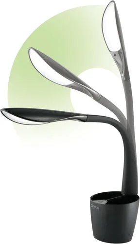 Vista 8 de OttLite Lámpara LED organizadora de espacio de escritorio, 4 niveles de brillo, almacenamiento adicional, ideal para estación de trabajo, oficinas