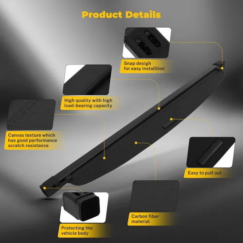 Vista 4 de OCPTY Cubierta de carga para maletero trasero para Toyota RAV4 2.5L 2019-2020