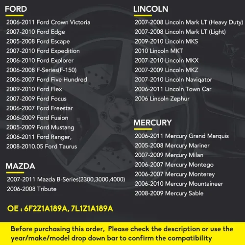 Vista 2 de NPAUTO TPMS Sensor de presión de neumáticos para Ford F150 06-08 Explorer Mustang Ranger Expedition Escape Focus Lincoln Mazda Mercury, paquete de 4