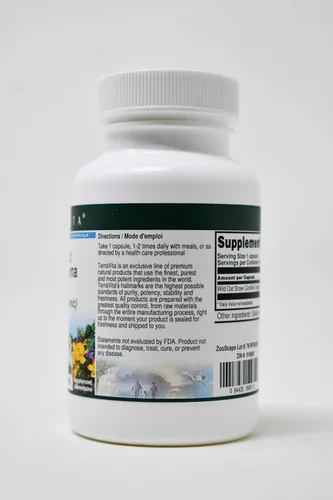 Vista 5 de Paja de Avena Salvaje (Avena Sativa) (Certificado Orgánico) - 450 mg (100 Cápsulas, ZIN: 518609)