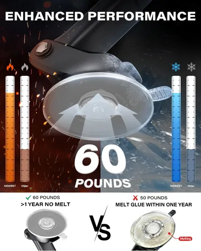 Vista 2 de APPS2Car Soporte magnético para teléfono MagSafe para salpicadero, parabrisas y iPhone, compatible con iPhone 17 16 15 14 13 12 Pro Plus Max, 17