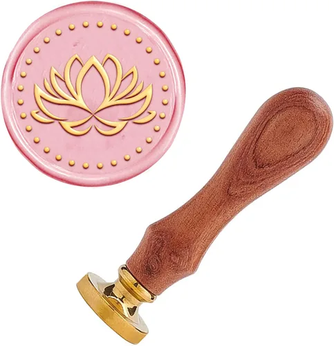CRASPIRE Sello de cera, sellos de sellado de cera, sello de cera vintage, sello de madera retro, sello de latón extraíble, mango de madera para