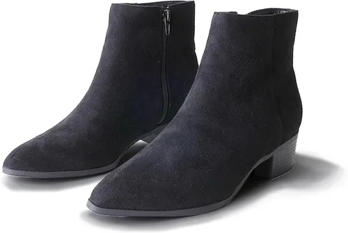 Vista 5 de J. Adams Botas de tobillo Viper para mujer, botas cortas y gruesas de tacón bajo con puntera puntiaguda, cómodas y elegantes para el uso diario