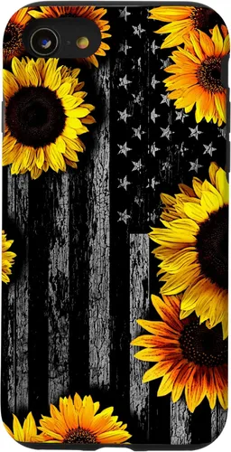 Vista 17 de American Flag with Sunflowers Case for iPhone 17