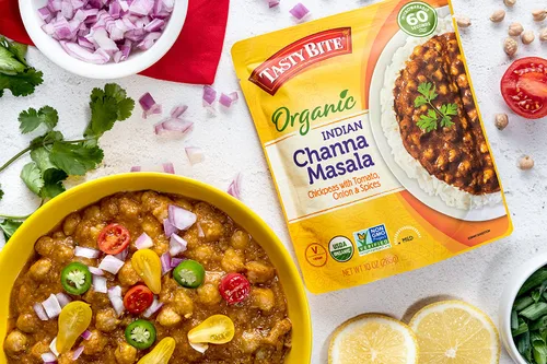Vista 4 de Tasty Bite Channa Masala orgánica, 10 onzas, listo para comer, plato principal apto para microondas, vegano y sin gluten