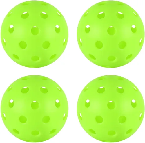 Vista 10 de 4/6/12/20/50/100 bolas de pickleball, bolas de pickleball de 40 agujeros para exteriores, juego de bolas de pepinillo espaciadas de precisión