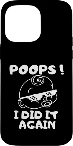Vista 21 de Funny Baby Poops I Did It Again Sunglasses Diaper Humor Case for iPhone 17