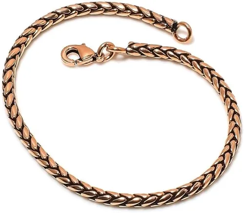 Unisex Copper Healing Bracelet Solid Magnetic Therapy Bangle Natural Pain Relief Gift for Men & Women 5-10 inch