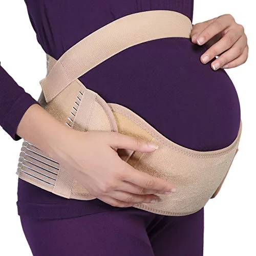 Vista 3 de NEOTech Care Cinturón de soporte para embarazo de maternidad, espalda, abdomen, banda para el vientre (color carbón, M)
