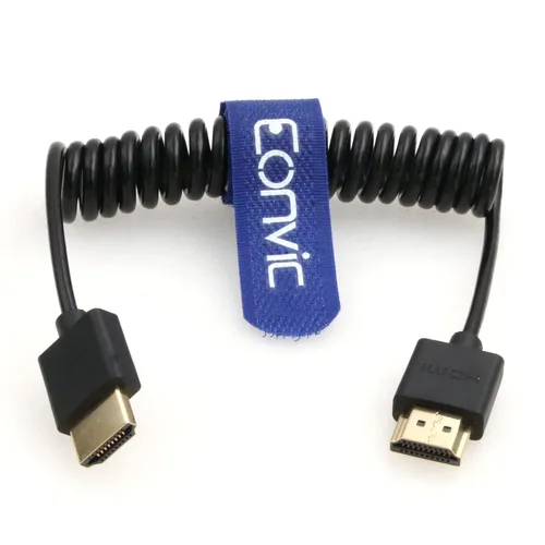 Vista 26 de Eonvic Cable en espiral HDMI 2.1 - Extensor HDMI 8K para Atomos Ninja V, Sony a7siii, Portkeys BM5 Monitor