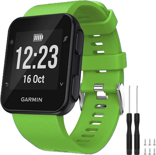 Vista 37 de GVFM banda compatible con Garmin Forerunner 35, silicona suave correa de repuesto para reloj inteligente Garmin Forerunner 35, se ajusta a muñeca