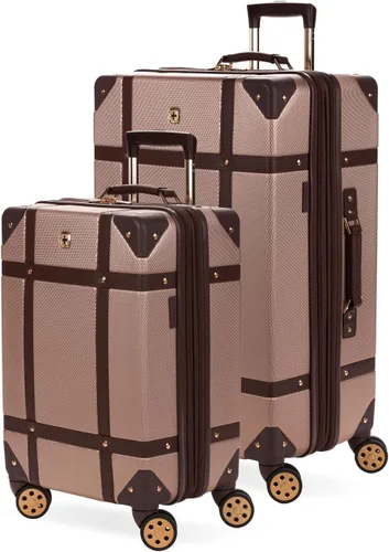 Vista 13 de SwissGear 7739 Maleta rígida con ruedas giratorias, color rubor, juego de 2 piezas (19/26)