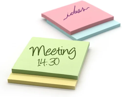 Emraw Notas adhesivas Stick It Stickies, lisas, pequeñas, 3 x 3 pulgadas, cuadradas, pastel, acuarela, extraíble, autoadhesivas, bloc de notas para