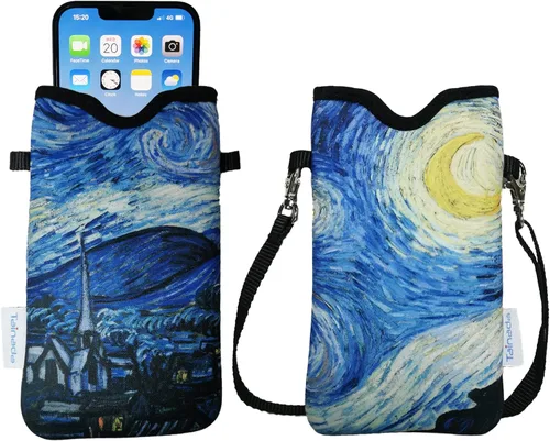 Vista 33 de Tainada Funda Estuche Bolsa de Neopreno para Teléfono para Hombres y Mujeres con Correa Cruzada/Cordón para el Cuello para iPhone 17/16/15 Pro Max