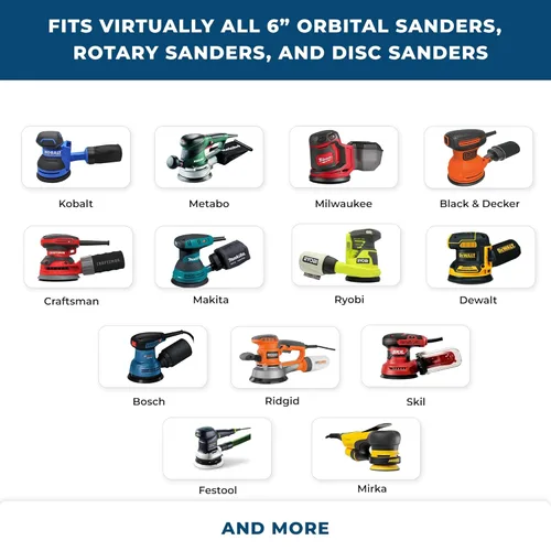 Vista 4 de Benchmark Abrasives PSA Gold - Discos de lijado autoadhesivos de 6 pulgadas con granos de óxido de aluminio, papel de lija DA automotriz, rollo