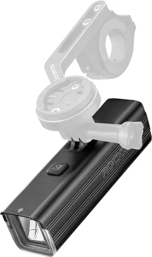 Vista 7 de ROCKBROS Luz de bicicleta compatible con bicicleta fuera de montaje frontal recargable para bicicleta faros delanteros para conducción nocturna