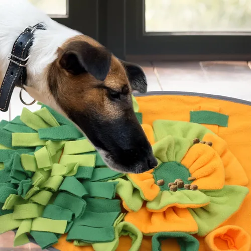 Vista 2 de SIMENA Tapete para olfatear mascotas para perros, tapete interactivo para olfatear rompecabezas para mascotas, tapete de forraje portátil para comer