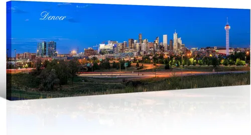 Vista 56 de Atlanta Skyline - Arte de pared para sala de estar, lienzo de paisaje urbano, decoración moderna para el hogar, imágenes panorámicas, edificio