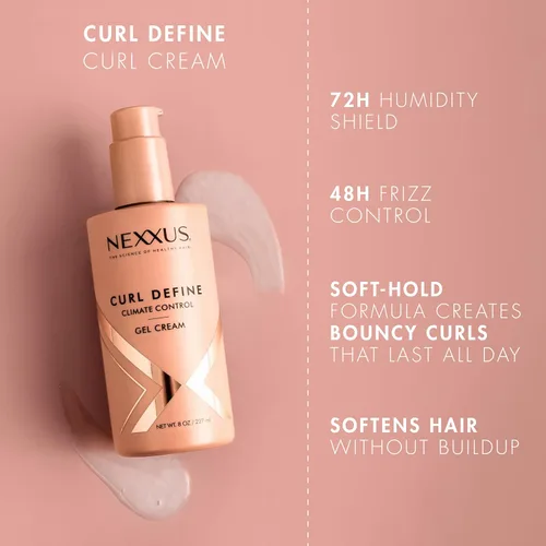 Vista 4 de Nexxus Crema para definir rizos con control climático y tecnología STYLEPROTECT 8 fl oz (236.59 ml)