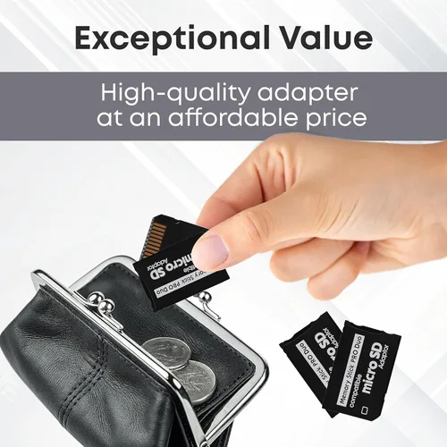 Vista 4 de Skywin Memory Stick Pro Duo Adapter - Card Reader for PSP Memory Duo Adapter, Easy-to-Use -Compatible with PlayStation Card, Camera, or Handycam