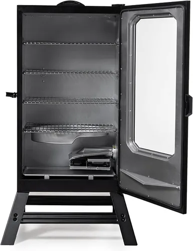 Vista 6 de Masterbuilt® Ahumador vertical eléctrico digital para barbacoa de 40 pulgadas con kit de patas, cargador de virutas de madera lateral y 970 pulgadas