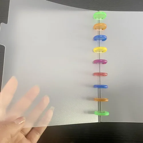 Vista 5 de 18 separadores de carpeta en blanco para cuadernos con disco, divisores de índice de carpeta de 7 x 9.25 pulgadas, divisores de cuaderno de 9 discos