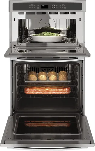 Vista 5 de GE PK7800SKSS horno de pared de combinación eléctrica, negro sólido